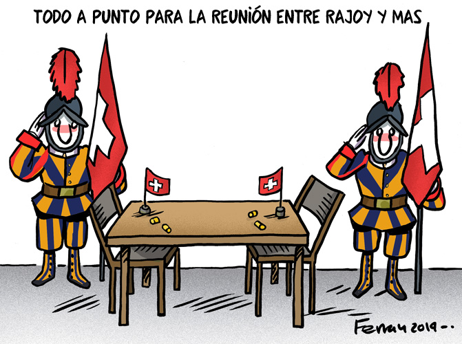 Preparando la reunión de Rajoy y Mas